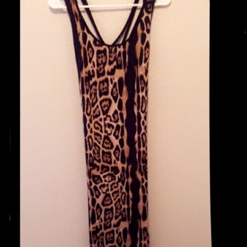 Long animal print dress